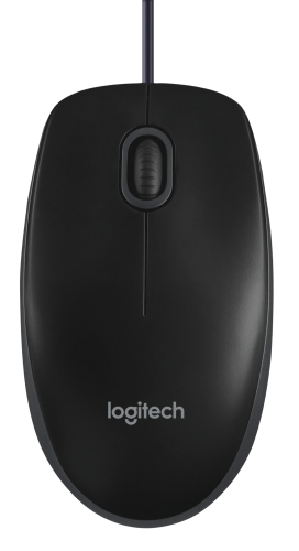 Мышь Logitech B100 Black (черная, оптическая 800dpi, USB, 1.8м) (арт. 910-003357, M/N: M-U0026)