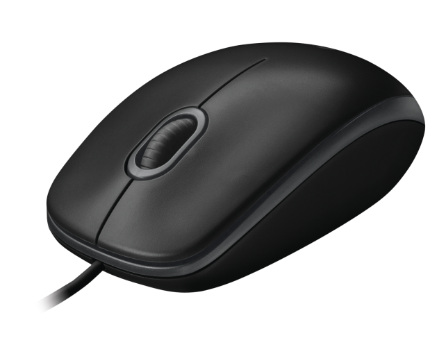 Мышь Logitech B100 Black (черная, оптическая 800dpi, USB, 1.8м) (арт. 910-003357, M/N: M-U0026)