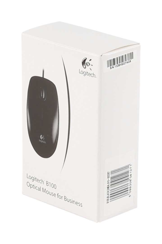 Мышь Logitech B100 Black (черная, оптическая 800dpi, USB, 1.8м) (арт. 910-003357, M/N: M-U0026)