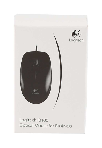 Мышь Logitech B100 Black (черная, оптическая 800dpi, USB, 1.8м) (арт. 910-003357, M/N: M-U0026)
