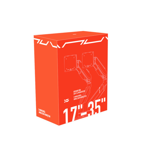 Настольный кронштейн с газлифтом XG MGG-1735D grey для 2-х мониторов (17"-35") Серый