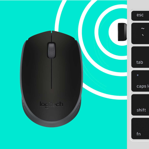 Мышь беспроводная Logitech B170 Black (черная, оптическая, 1000dpi, 2.4 GHz/USB-ресивер) (M/N: M-R0060 / C-U0010)