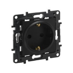 Розетка 2К+З Niloe Step 16А 250 В винт. клеммы Чёрный new