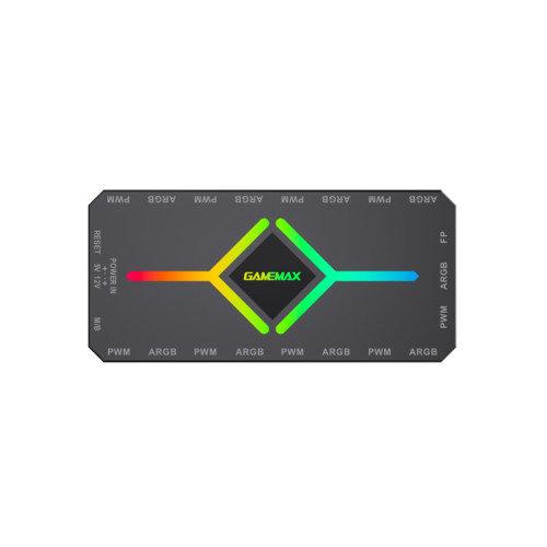 Контроллер подсветки Gamemax V4.0 ARGB+PWM HUB BK (12В)