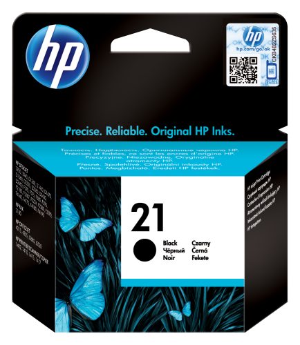 Картридж HP 21 Black Original Ink Cartridge для HP DeskJet F300, D1400, D1500, D2300, D2400, F2100, F2200, F22200, F4100 series, HP OfficeJet 4300, 5600, J3600, J5500 series, HP Printer / Scanner / Copier 1400 series, HP Fax 3100 series