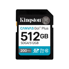 Карта памяти Kingston SDG4/512GB Canvas Go Plus Gen4 C10 UHS-I U3 V30 512GB