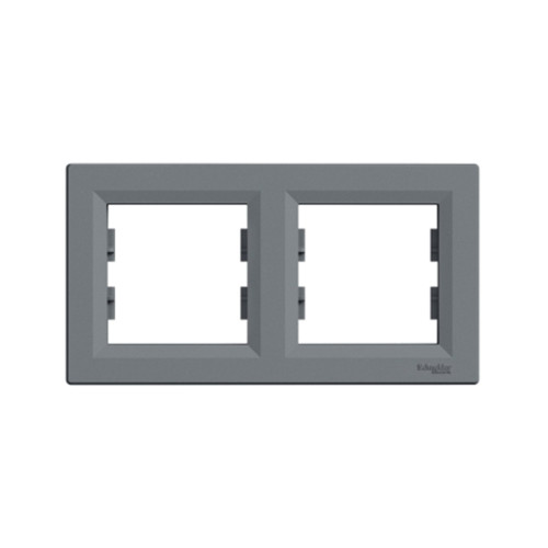 Рамка горизонтальная SE EPH5800262 Asfora 2 постовая сталь