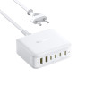 Адаптер питания Baseus EnerFill FH21 Desktop Charging Station 4C+2U 120W EU Moon White