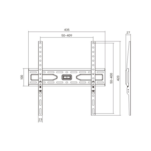 Кронштейн Brateck KL36-44F для ТВ и мониторов, 32"-75"
