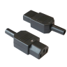 Вилка IEC 60320 C13, 10A, 250V, прямая, разборная, черная