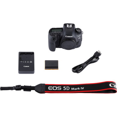 Фотоаппарат цифровой Canon EOS 5D Mark IV Body без объектива, черный, 22Mpx CMOS 35мм, HD1080/30, экран 3.2'', Li-ion