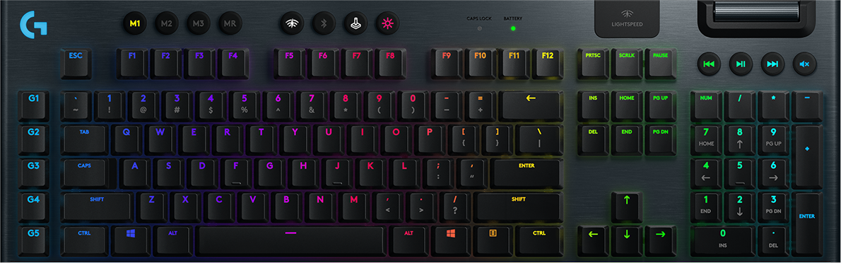 Клавиатура игровая Logitech G915 LIGHTSPEED RGB GL Tactile (механическая, беспроводная) (M/N: Y-R0069 / CU0021)