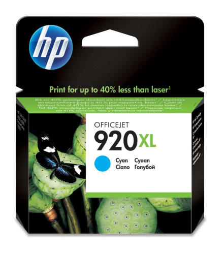 Картридж HP 920XL High Yield Cyan Original Ink Cartridge для HP OfficeJet 6000. 6500. 7000. 7500 series