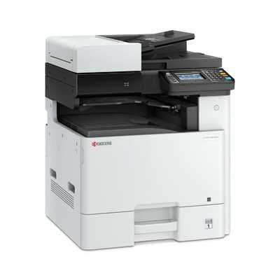 МФУ лазерное Kyocera ECOSYS M8130cidn (A3), Printer/Scanner/Copier, цветное, 1200x1200 dpi, 30/15 ppm (A4/A3), 1.5 GB, 1.2 GHz, tray 100+500 sheets, USB+Ethernet, Duplex, 50-sheet ADF, drum 200k, starter toner