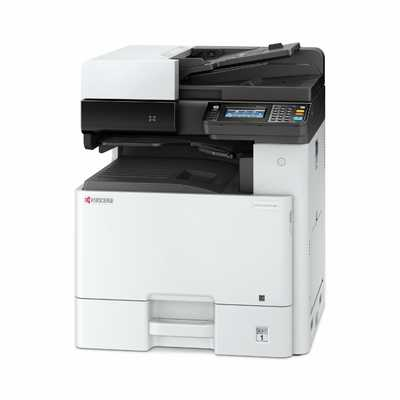 МФУ лазерное Kyocera ECOSYS M8130cidn (A3), Printer/Scanner/Copier, цветное, 1200x1200 dpi, 30/15 ppm (A4/A3), 1.5 GB, 1.2 GHz, tray 100+500 sheets, USB+Ethernet, Duplex, 50-sheet ADF, drum 200k, starter toner