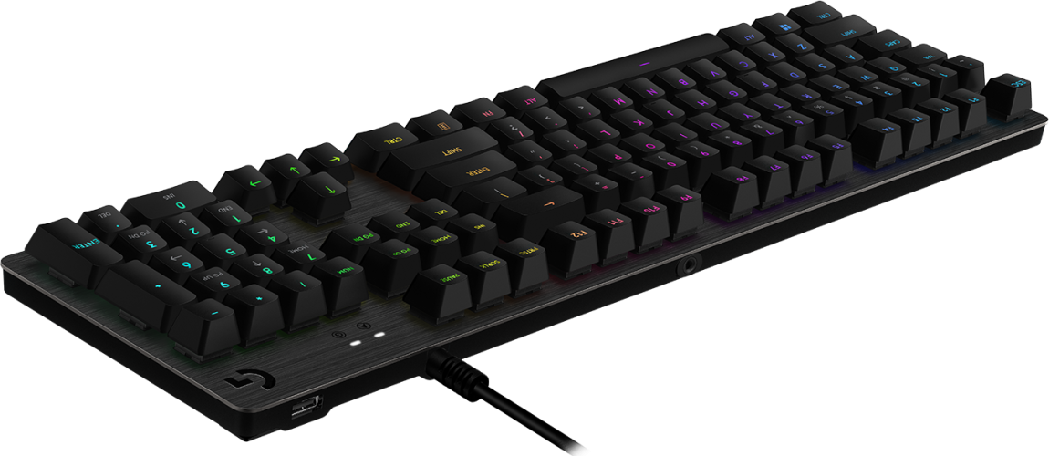 Клавиатура игровая Logitech G512 CARBON LIGHTSYNC RGB Mechanical Gaming Keyboard with GX Brown switches-CARBON-RUS-USB-N/A-INTNL-TACTILE (M/N: Y-U0034)