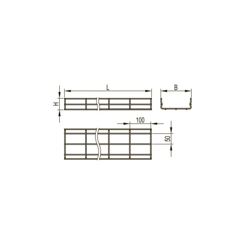 Проволочный лоток 100х200 DKC FC1020 L3000