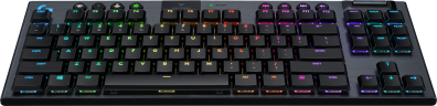 Клавиатура игровая Logitech G915 TKL (механическая, без цифрового блока, с RGB-подсветкой и поддержкой технологии Lightspeed), 2.4GHZ/BT, CLICKY SWITCH (M/N: YR0076 / C-U0018)