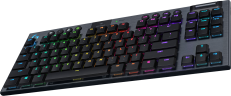 Клавиатура игровая Logitech G915 TKL (механическая, без цифрового блока, с RGB-подсветкой и поддержкой технологии Lightspeed), 2.4GHZ/BT, CLICKY SWITCH (M/N: YR0076 / C-U0018)