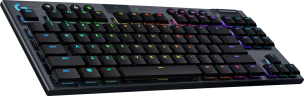 Клавиатура игровая Logitech G915 TKL (механическая, без цифрового блока, с RGB-подсветкой и поддержкой технологии Lightspeed), 2.4GHZ/BT, CLICKY SWITCH (M/N: YR0076 / C-U0018)