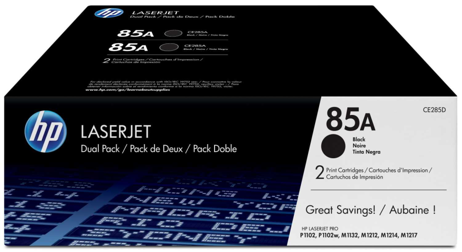 Картридж HP 85A Blk Dual Pack LJ Toner Cartridge для LJ P1102P1106M1132MFPM1212MFPM1217MFP