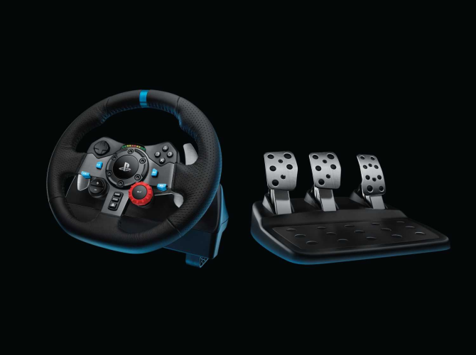 Контроллер для игровых симуляторов Logitech G29 Driving Force (руль и педали для PlayStation4, PlayStation3 и ПК) (M/N: W-U0002 / W-U0003)