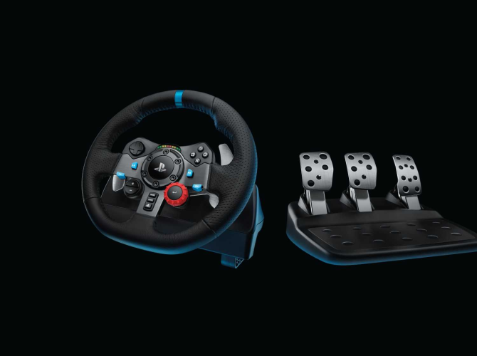 Контроллер для игровых симуляторов Logitech G29 Driving Force (руль и педали для PlayStation4, PlayStation3 и ПК) (M/N: W-U0002 / W-U0003)