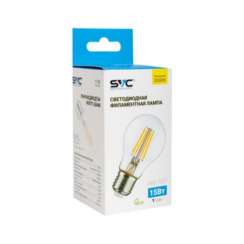 Лампа светодиодная SVC LED A60-F-12W-E27-3000K Тёплый Серия 360°