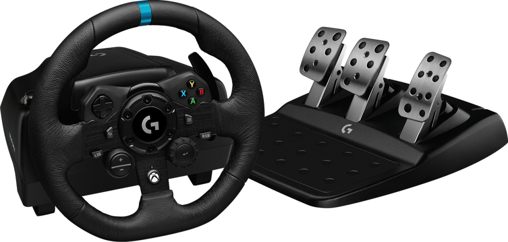 Контроллер для игровых симуляторов Logitech G923 (гоночный руль и педали для Xbox Series X/S, Xbox One и ПК) (M/N: WU0007)