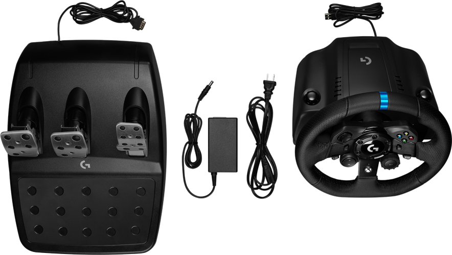 Контроллер для игровых симуляторов Logitech G923 (гоночный руль и педали для Xbox Series X/S, Xbox One и ПК) (M/N: WU0007)