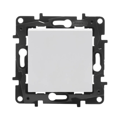 Выключатель одноклавишный Niloe Step 10А авт.клеммы Белый new