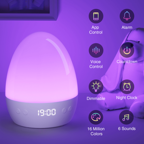 Часы-ночник с будильником Nitebird Baby Night Light