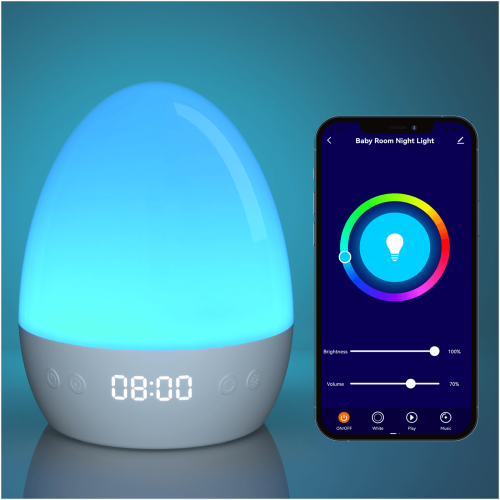 Часы-ночник с будильником Nitebird Baby Night Light