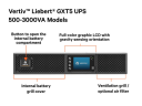 Vertiv Liebert GXT5 1ph UPS, 1kVA, input plug IEC C14 inlet, 2U, output - 230V, output socket groups (8)C13