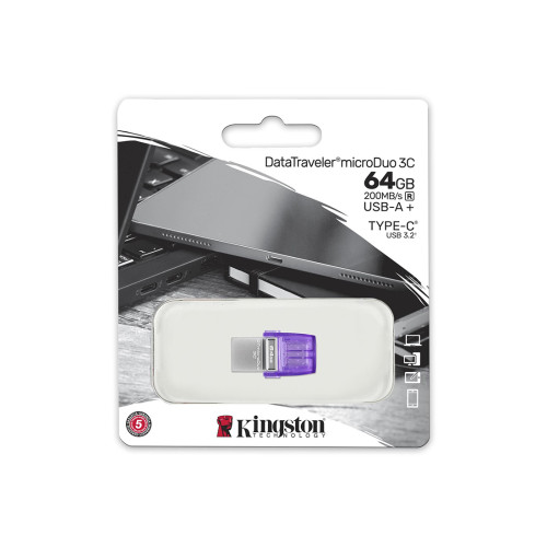 USB-накопитель Kingston DTDUO3CG3/64GB 64GB Фиолетовый