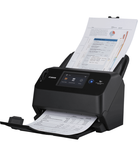 Сканер imageFORMULA DR-S130 (Протяжный, цветной, двусторонний, А4, АПД 60 листов, 30 стр./мин, 60 изобр./мин., ежедневный объем - 3500 листов, USB 3.2, WiFi)