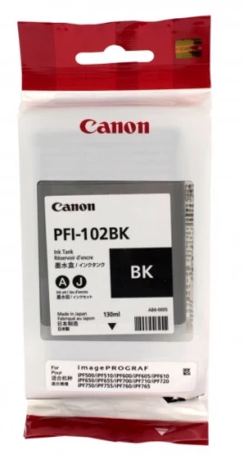 Картридж Canon/PFI-102B/Струйный широкоформатный/№102/черный/130 мл