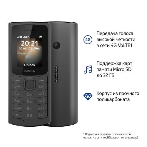 NOKIA 110 DS TA-1386 4G BLACK