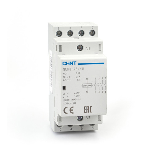 Контактор модульный CHINT NCH8-25/40 25A 4НО AC220/230В 50Гц