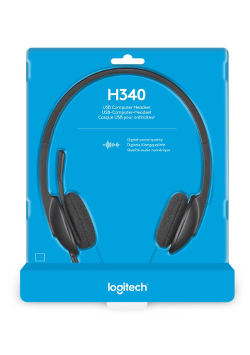 Гарнитура Logitech H340 (USB, кабель 1.8м) (M/N: A-00044)