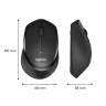 Мышь беспроводная Logitech M330 Silent Plus Black (черная, оптическая, 1000dpi, 2.4 GHz/USB-ресивер, бесшумная, под правую руку) (M/N: M-R0051 / C-U0010)