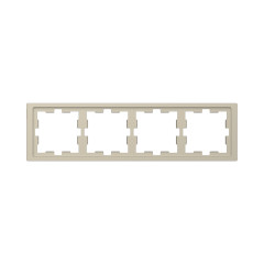 Рамка MERTEN MTN4040-6533 D-Life 4 постовая сахара