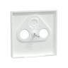 Центральная накладка MERTEN MTN4123-6035 D-Life TV розетки, 2/3 отверстий белый лотос