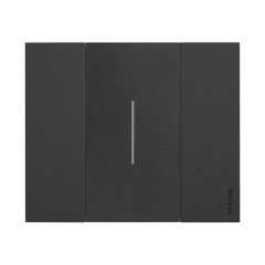 Рамка декоративная Bticino KA4802M3KG Living Now 3 поста черный