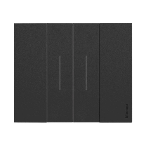 Рамка декоративная Bticino KA4802M3KG Living Now 3 поста черный