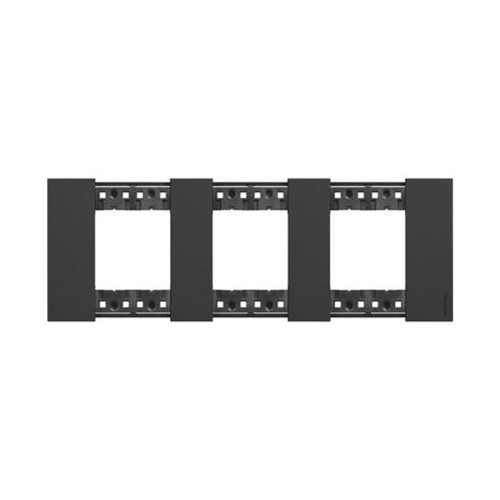 Рамка декоративная Bticino KA4802M3KG Living Now 3 поста черный