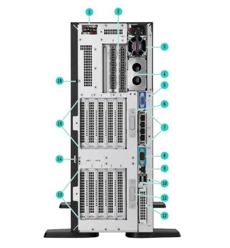 Сервер HPE/ML350 Gen11/1/Xeon Silver/4510(12C/24T)/2,4 GHz/1x32 Gb/4LFF/2x4TB SATA/4x1GbE/2x 1000W Titanium