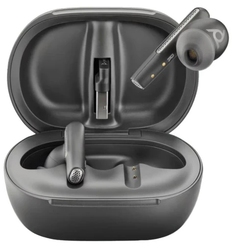 Наушники Poly/Voyager Free 60+ UC WITH TOUCHSCREEN CHARGE CASE, (COMPUTER, MOBILE & 3.5MM)/USB-C/WIRELESS EARBUDS/BLACK