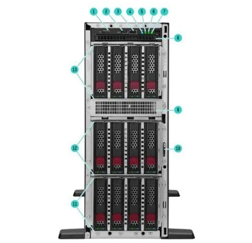 Сервер HPE/ML350 Gen11/1/Xeon Silver/4509Y(8C/16T)/2,6 GHz/2x 32Gb/MR408i/8SFF/2x480 Gb SSD RI/4x1GbE/2x1000W Titanium
