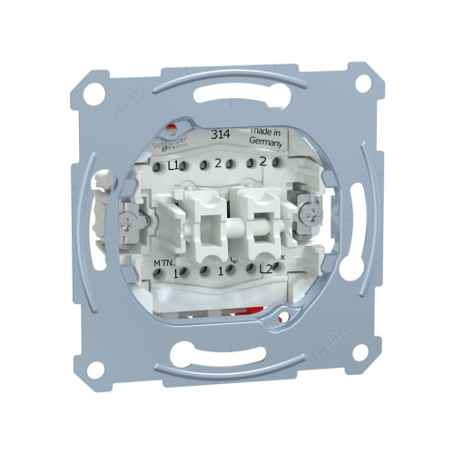 Переключатель мех-м MERTEN MTN3126-0000 D-Life 2 клавишный